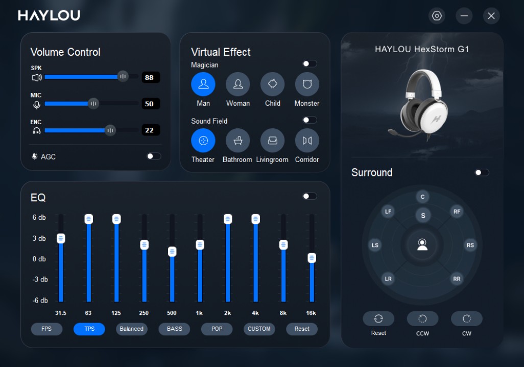 Impostazione del suono nell'app Haylou