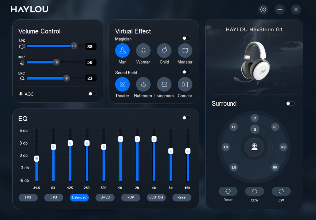 Pannello di controllo Haylou