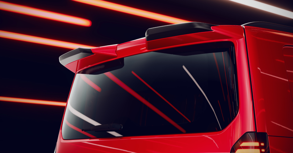 Design dello spoiler posteriore del Volkswagen Transporter Sportline