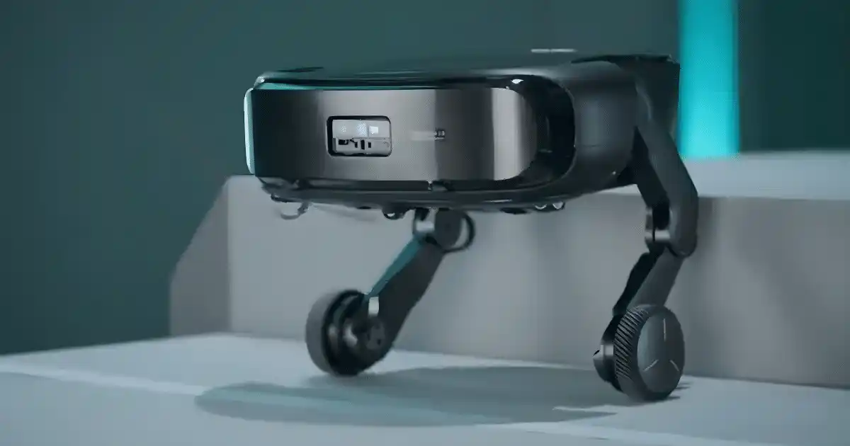 Robot aspirapolvere Saros Rover sul palco