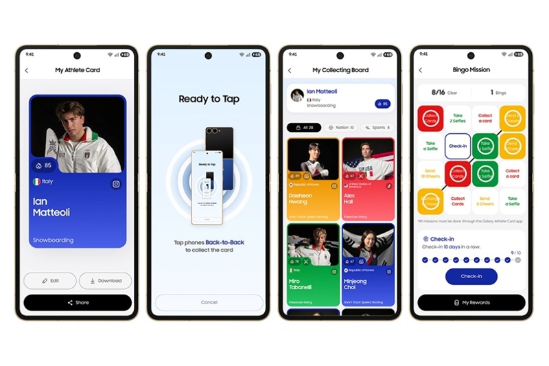 App Samsung Galaxy Athlete Card