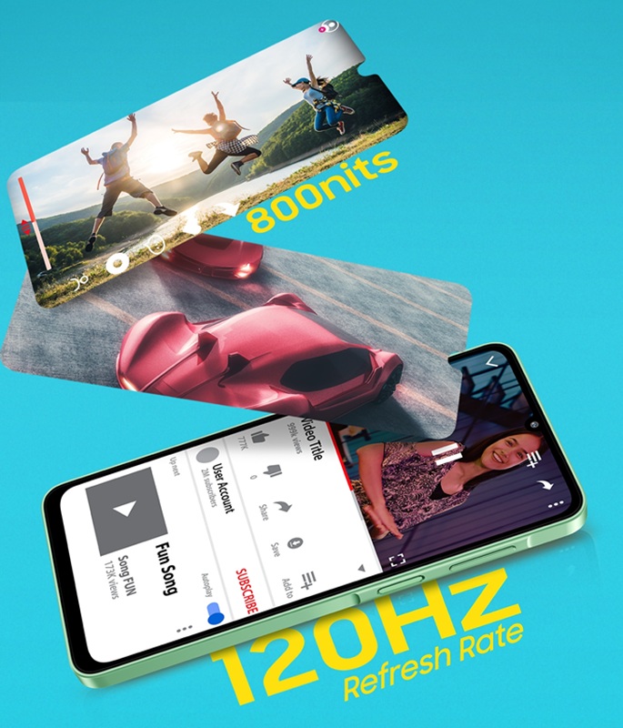 Vista generale del Samsung Galaxy F70e 5G